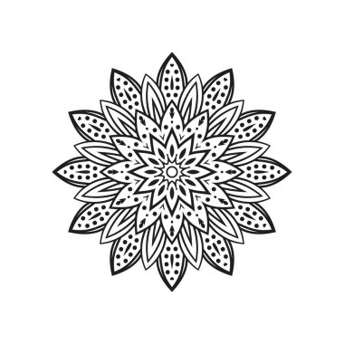 Siyah ve beyaz mandala tasarımları