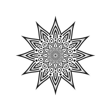 Siyah ve beyaz mandala tasarımları