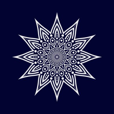 Flower Mandala arkaplan tasarımı vektör çizimi