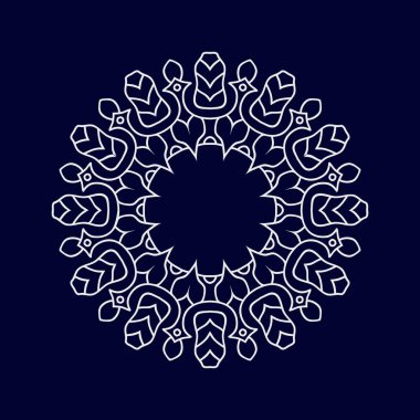 Yeni mandala sanatı vektör illüstrasyonunu tasarladı