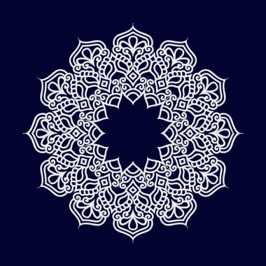 Yeni çiçek mandala vektör illüstrasyonunu tasarladı