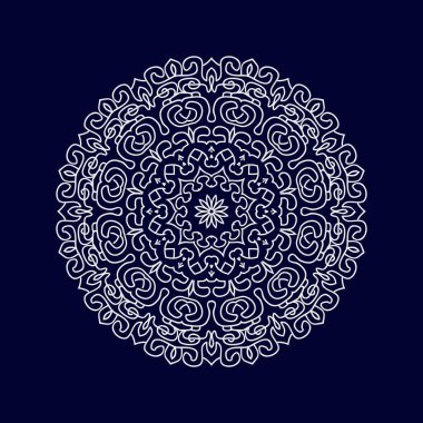 Yeni çiçek mandala vektör illüstrasyonunu tasarladı