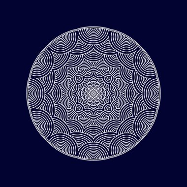 Yeni mandala sanat vektörü illüstrasyonu