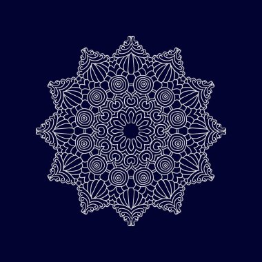 Yeni mandala sanatı vektör illüstrasyonunu tasarladı