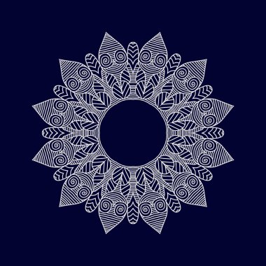 Yeni çiçek mandala sanat vektör illüstrasyonu