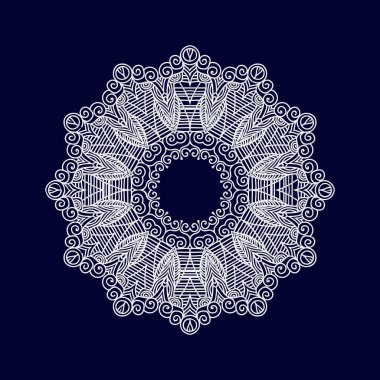 Yeni çiçek mandala sanat vektör illüstrasyonu