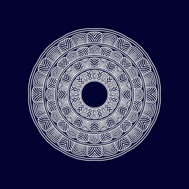 Yeni çiçek mandala vektör illüstrasyonunu tasarladı