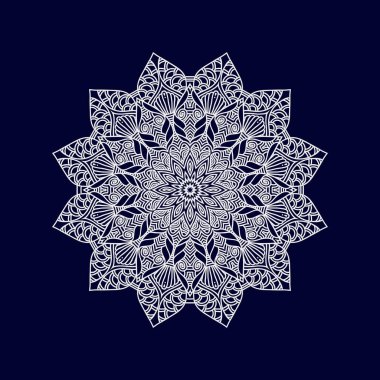 Mandala arka plan vektör illüstrasyonunu tasarladı