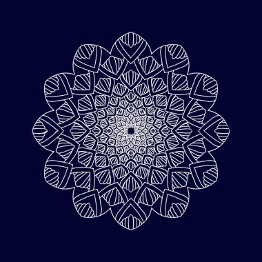 Flower Mandala arkaplan tasarımı vektör çizimi