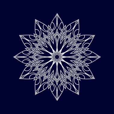 Flower Mandala arkaplan tasarımı vektör çizimi