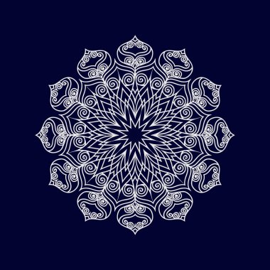 Flower Mandala arkaplan tasarımı vektör çizimi