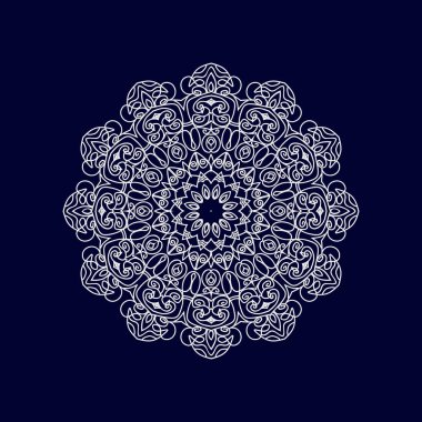 Flower Mandala arkaplan tasarımı vektör çizimi