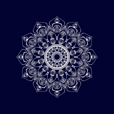 Mandala desen tasarım arka plan vektör çizimi