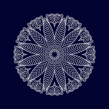 Yeni mandala vektör illüstrasyonunu tasarladı