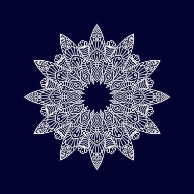 Yeni mandala sanat vektörü illüstrasyonu