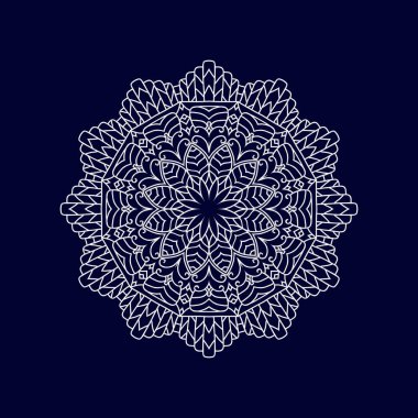 Mandala arka plan vektör illüstrasyonunu tasarladı