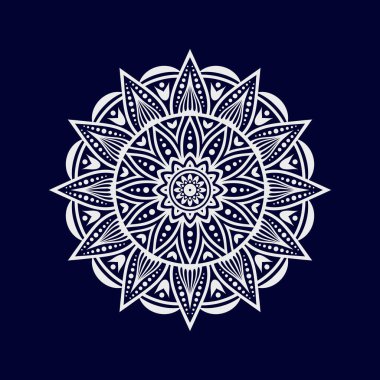 Flower Mandala arkaplan tasarımı vektör çizimi