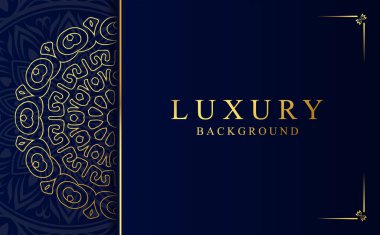 Lüks Arap mandala tasarımı altın rengi arka plan