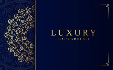 Altın mandala tasarım arka plan vektör çizimi