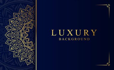 Altın mandala tasarım arka plan vektör çizimi