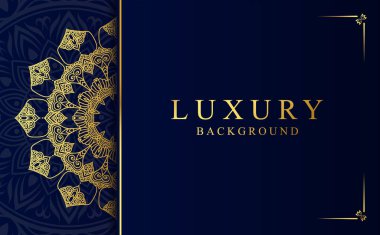 Altın mandala tasarım arka plan vektör çizimi