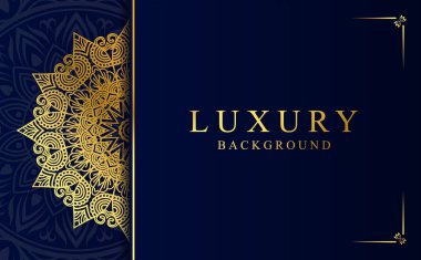 Altın mandala tasarım arka plan vektör çizimi