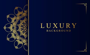 Lüks altın süslemeli mandala tasarım arka planı