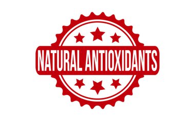 Natural Antioxidants rubber grunge stamp seal vector