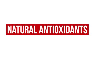 Red Natural Antioxidants Rubber Stamp Seal Vector
