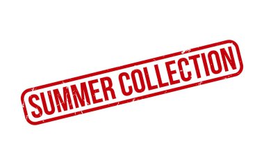 Red Summer Collection Rubber Stamp Seal Vector