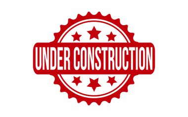 Under Construction rubber grunge stamp seal vector
