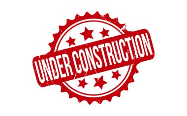 Under Construction rubber grunge stamp seal vector
