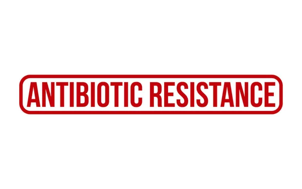 Kırmızı Antibiyotik Direnci Kauçuk Mühür Vektörü — Stok Vektör