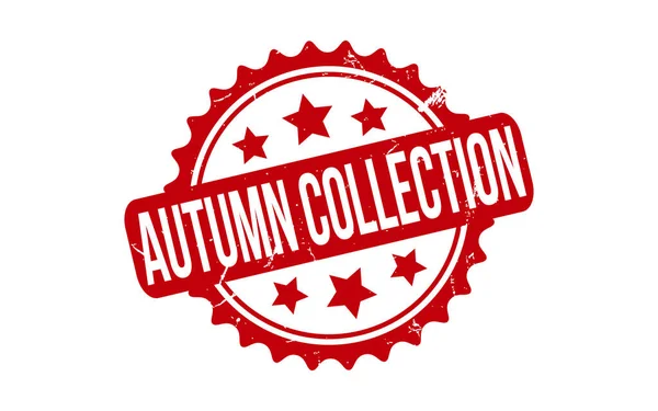 Осенняя Коллекция Резиновых Гранжевых Печатей — стоковый вектор