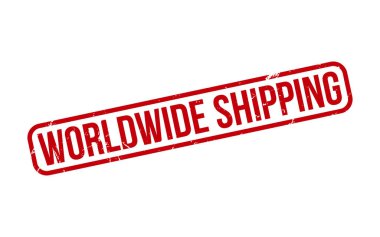 Red Worldwide Shipping Rubber Stamp Seal Vector