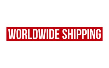 Red Worldwide Shipping Rubber Stamp Seal Vector