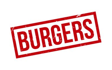 Kırmızı Burgerler Kauçuk Mühür Vektörü