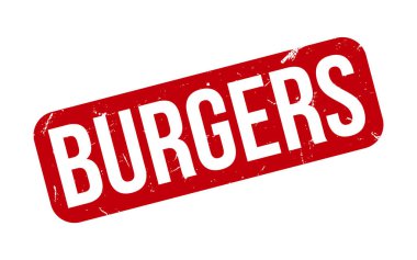 Hamburgerler lastik grunge mühür vektörü