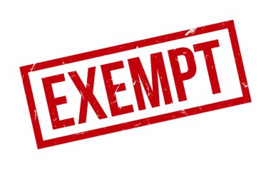 Kırmızı Muafiyet Kauçuk Mühür Vektörü