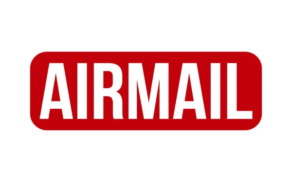 Red Airmail Rubber Stempel Seal Vector — Stockvektor