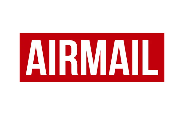 Red Airmail Rubber Stempel Seal Vector — Stockvektor