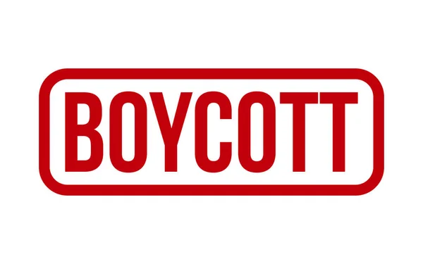 Vecteur Sceau Boycott Caoutchouc — Image vectorielle