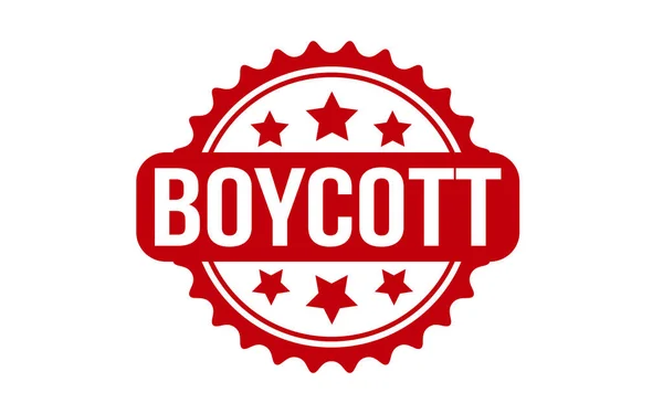 Boycott Caoutchouc Grunge Timbre Joint Vecteur — Image vectorielle