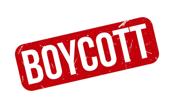 Διανυσματική Σφραγίδα Σφραγίδας Boycott Καουτσούκ Grunge — Διανυσματικό Αρχείο