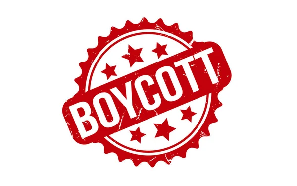 Boycott Caoutchouc Grunge Timbre Joint Vecteur — Image vectorielle