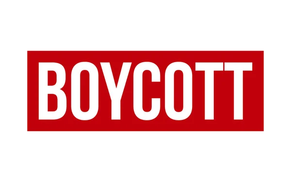 Vecteur Sceau Caoutchouc Boycott Rouge — Image vectorielle