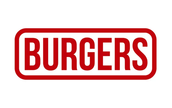 Burgers Rubber Stamp Seal Vector — Stockový vektor