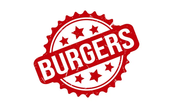 Burgers Rubber Grunge Stamp Seal Vector — Stockový vektor