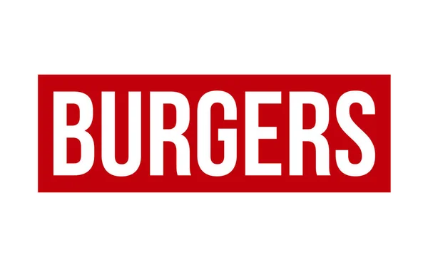 Burgers Rubber Stamp Seal Vector — Stockový vektor