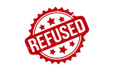 Kırmızı Reddedilen Plastik Mühür Vektörü